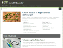 Tablet Screenshot of gevapc.hu